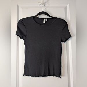 Stockholm Atelier & Other Stories Cotton Ribbed Fitted Crew Neck T-Shirt Size 6
